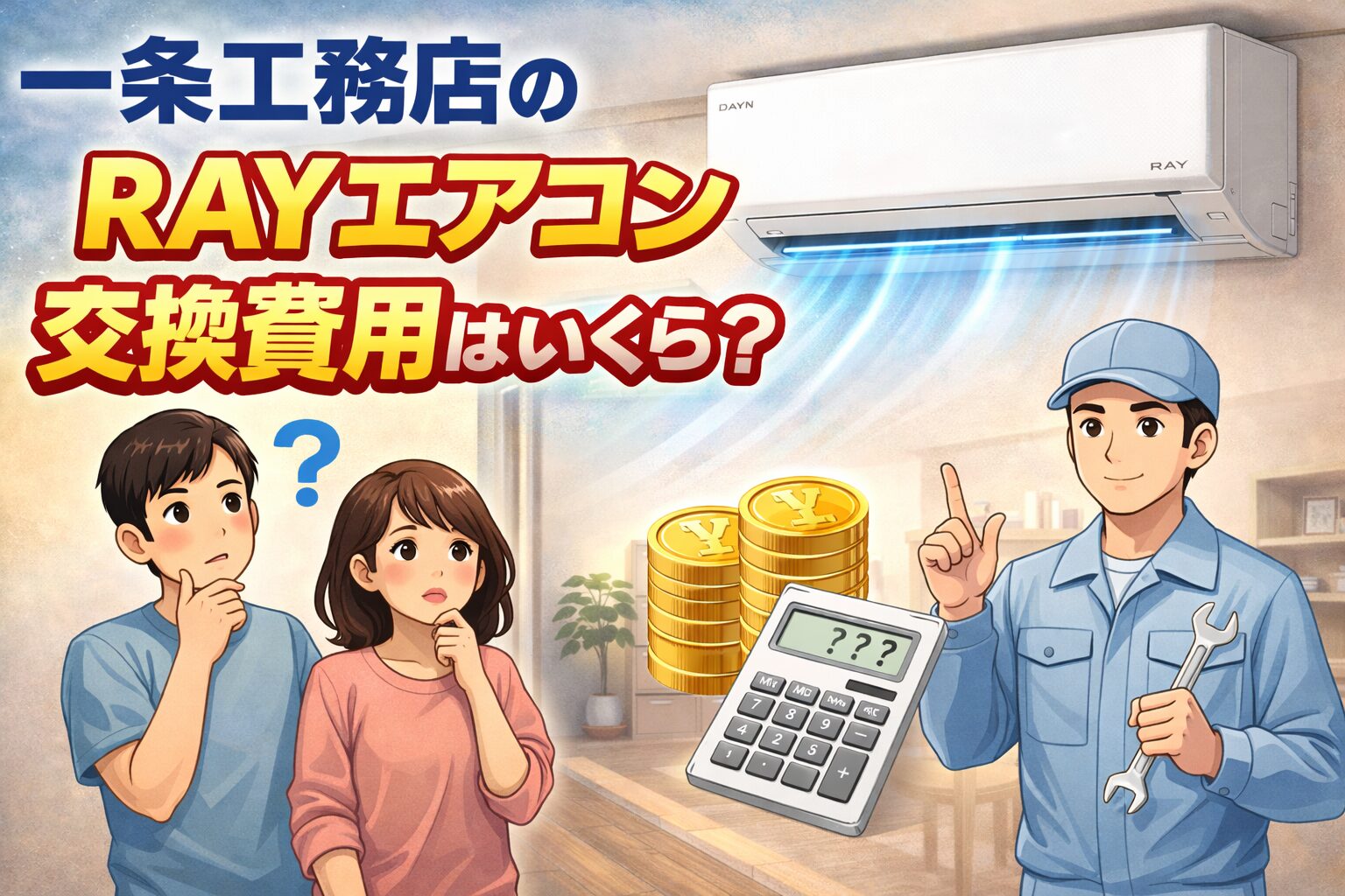 一条工務店のRAYエアコン交換費用